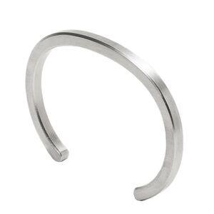 Craighill Radial Cuff Bracelet Brushed Stainless Steel Size Large